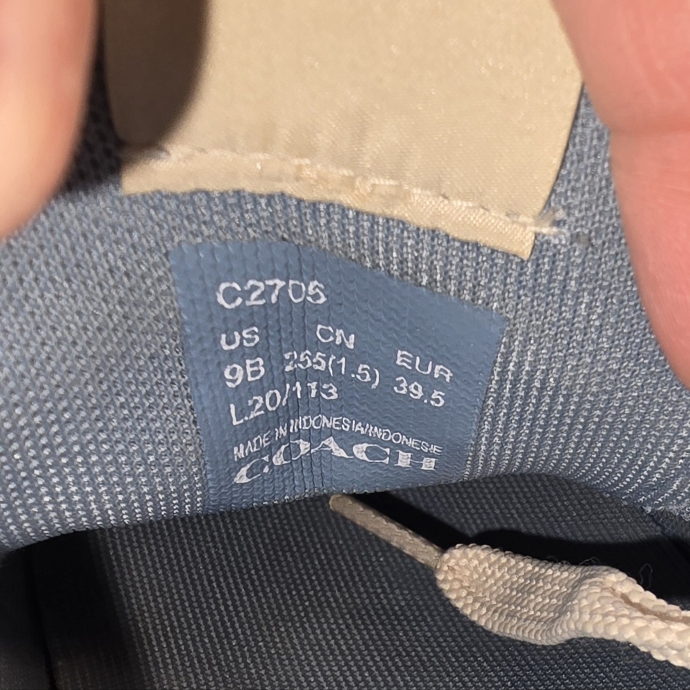 COACH C2705 Citysole Skate Sneakers Light Blue & Beige Womens Size 9B - Picture 5 of 12